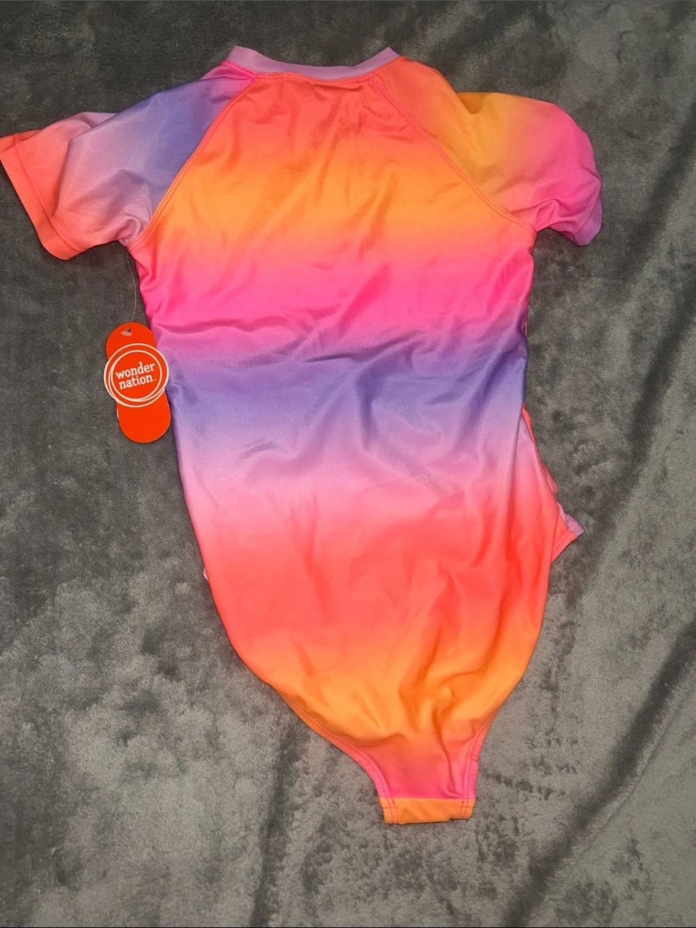 Target Girls' One-Piece Swimsuits - Purple and Neon Ombre
